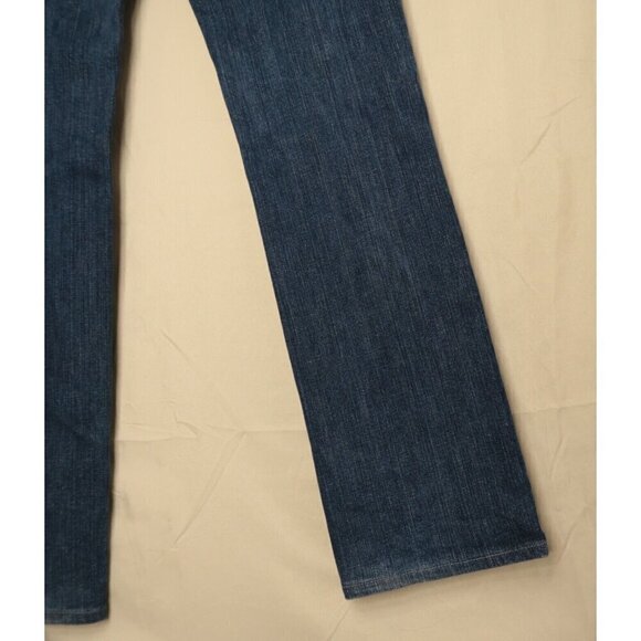 Paige Denim Blue Heights Jeans Low Rise Straight Leg Dark Wash Denim Size 2 Y2K - Picture 8 of 12